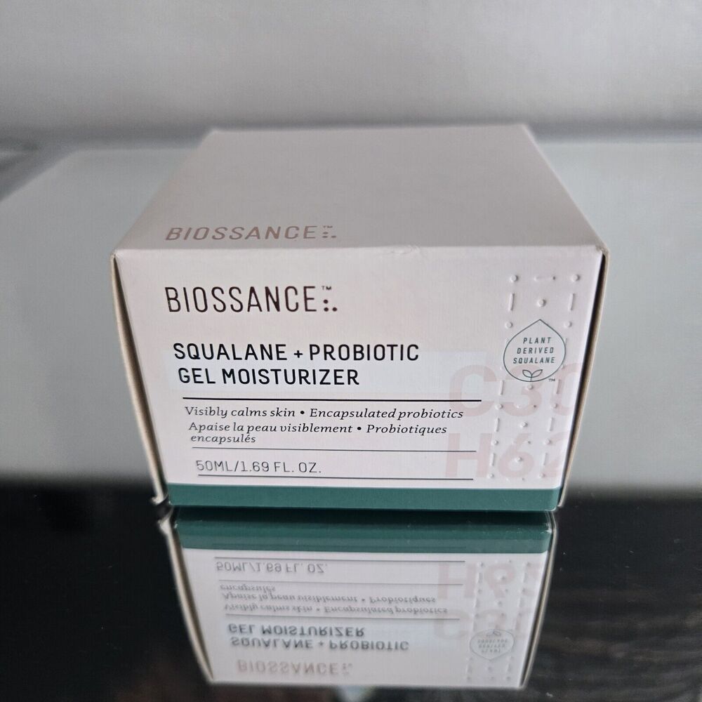 Biossance Squalane + Probiotic Gel Facial Moisturizer, 50ML/1.69 fl oz NWT